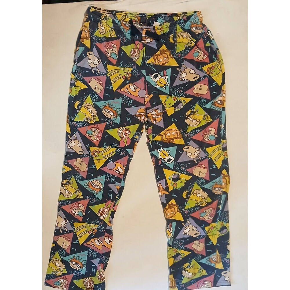 Nickelodeon Men's Rugrats Pajama Pants, Size Large Cotton/Polyester Drawstring